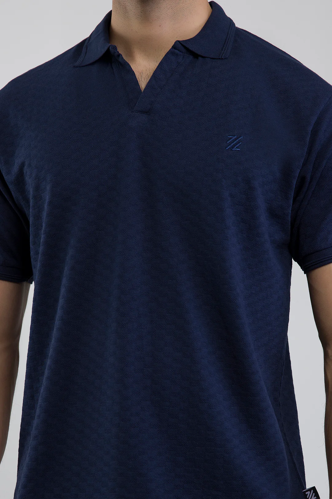 Textured Johnny Collar Polo - 5005 - Image 9