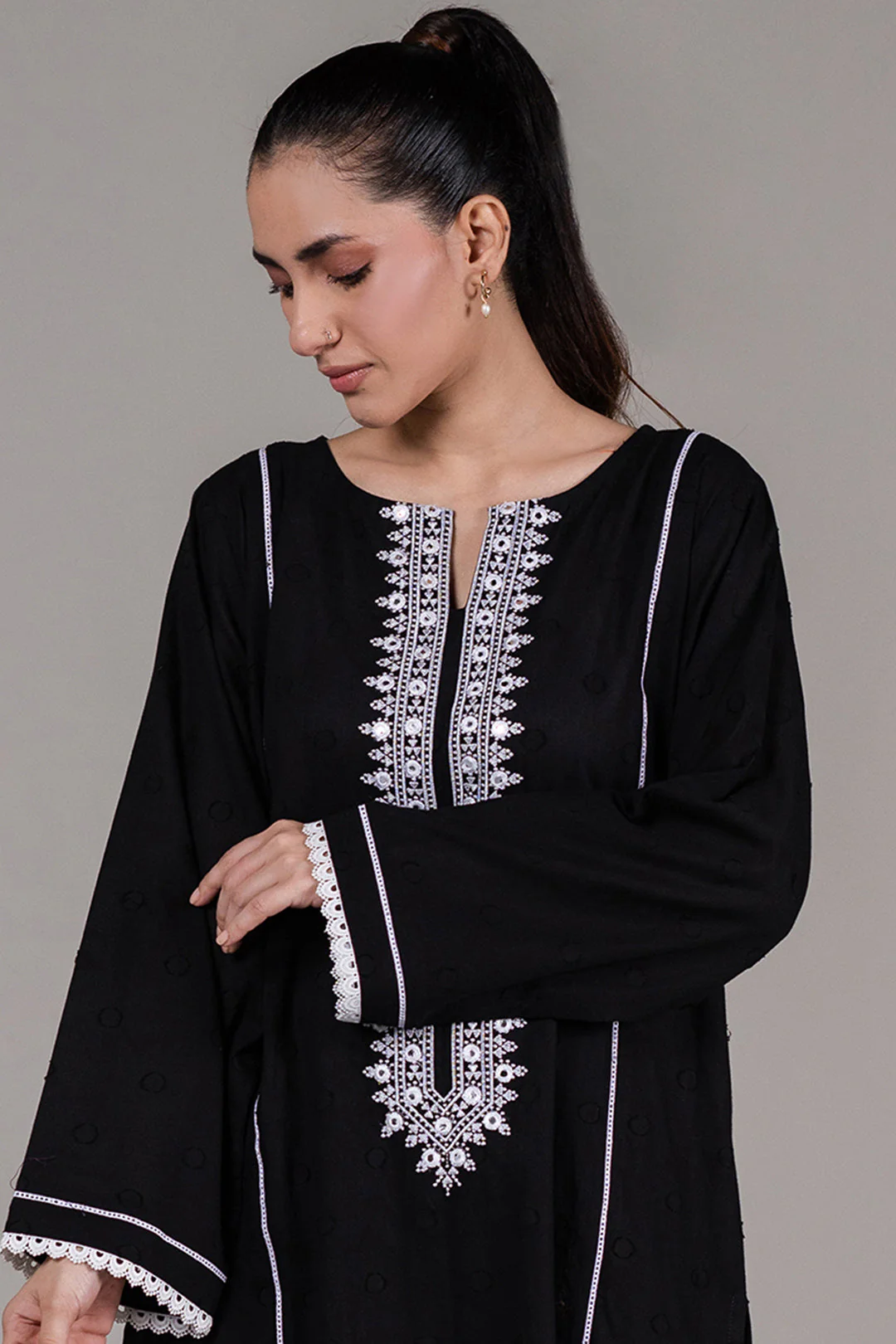 Embroidered Kurta - 0976 - Image 6