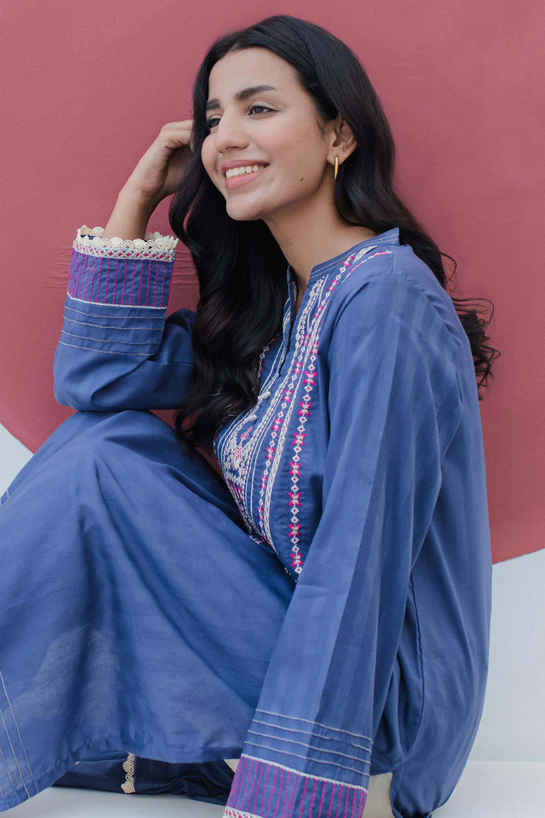 Embroidered Kurta - 1032 - Image 6