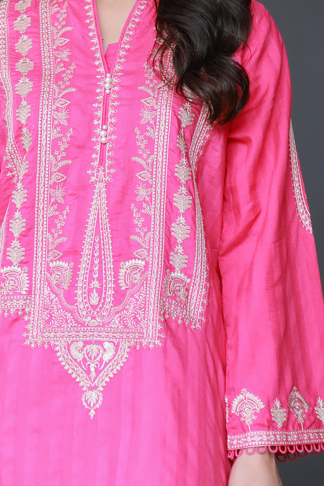 Embroidered Kurta - 1166 - Image 4