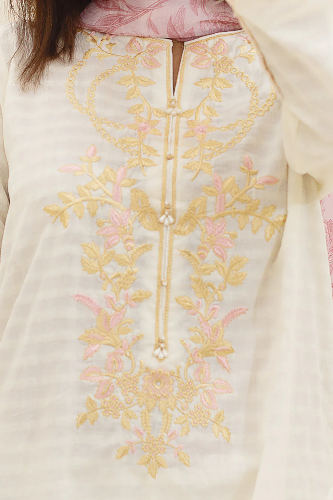 Embroidered Kurta Dupatta - 0517 - Image 4