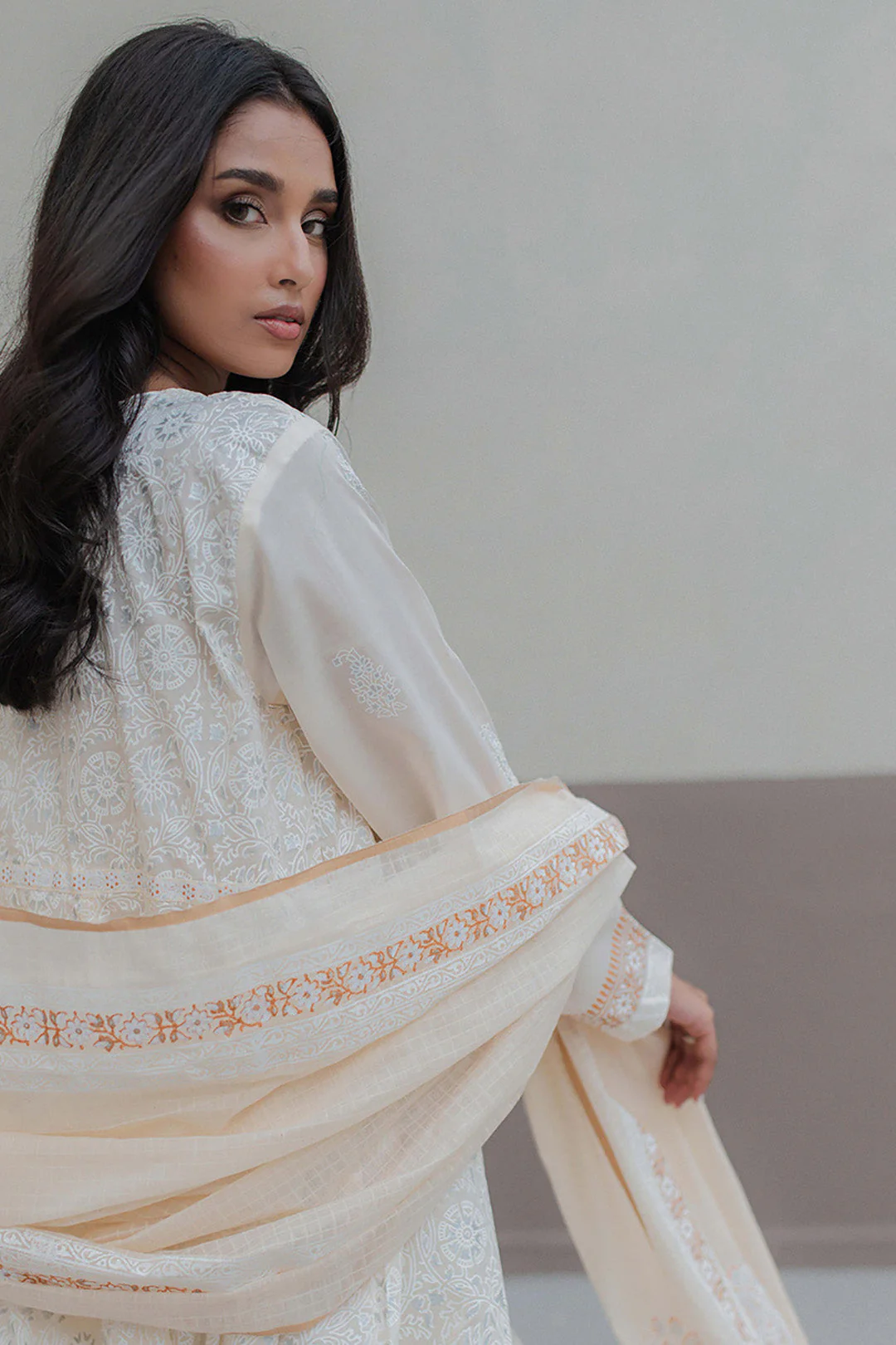 Embroidered Kurta Dupatta - 0749 - Image 5