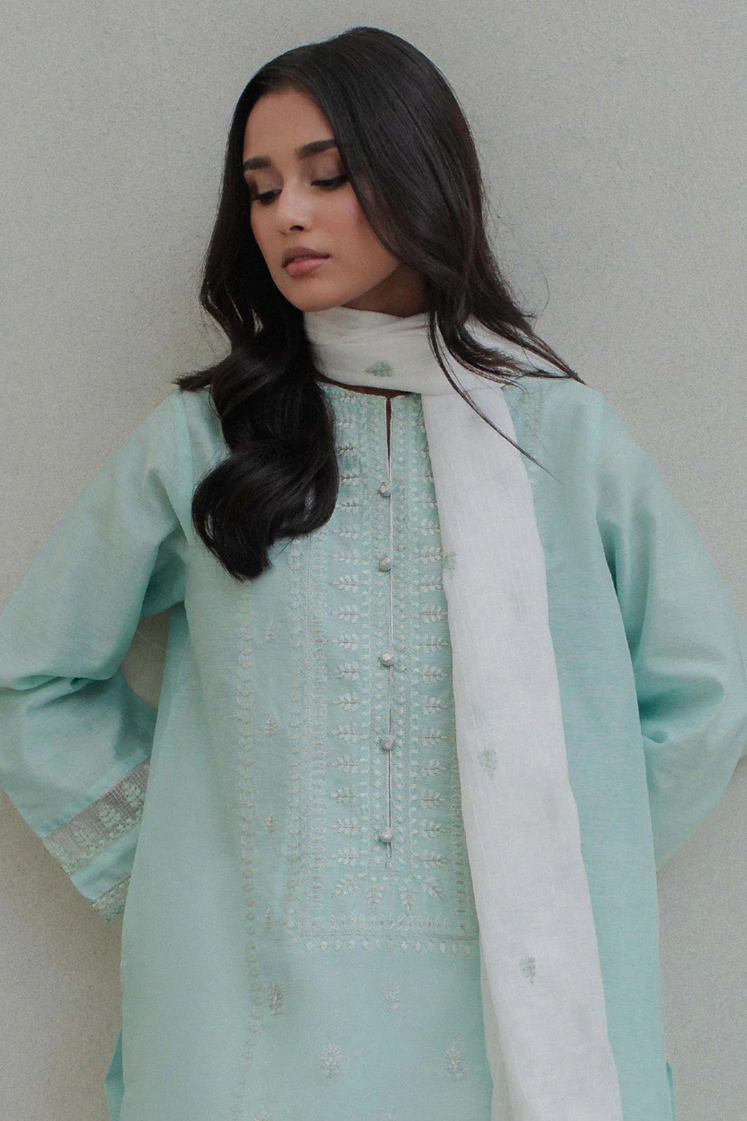 Embroidered Kurta Dupatta - 0975 - Image 6