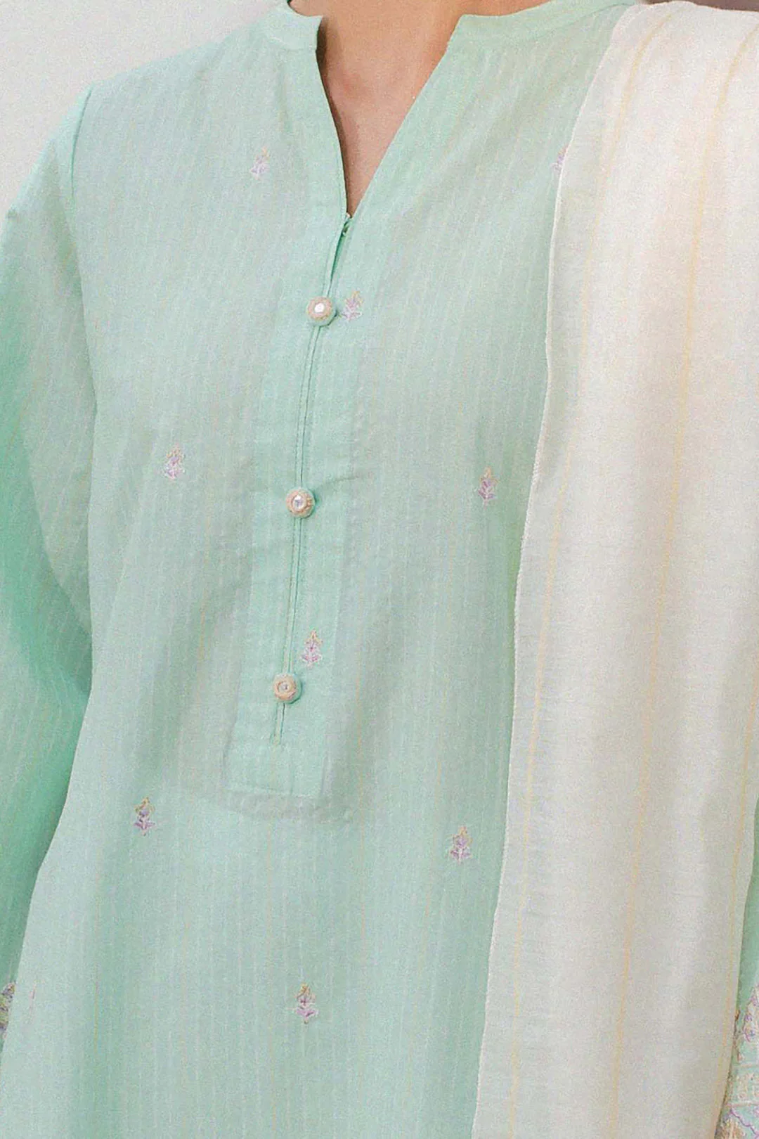Embroidered Kurta Dupatta - 1088 - Image 4