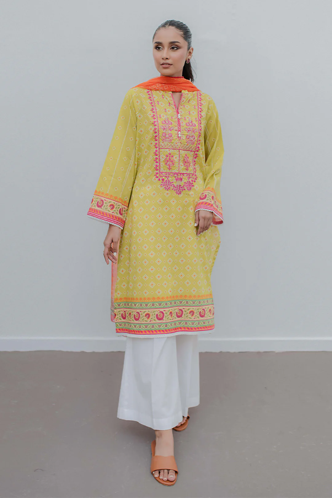 Embroidered Kurta Dupatta - 1125 - Image 2