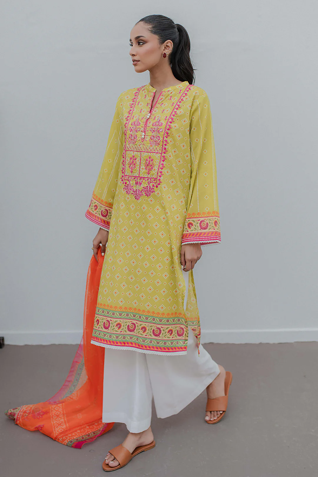 Embroidered Kurta Dupatta - 1125 - Image 3