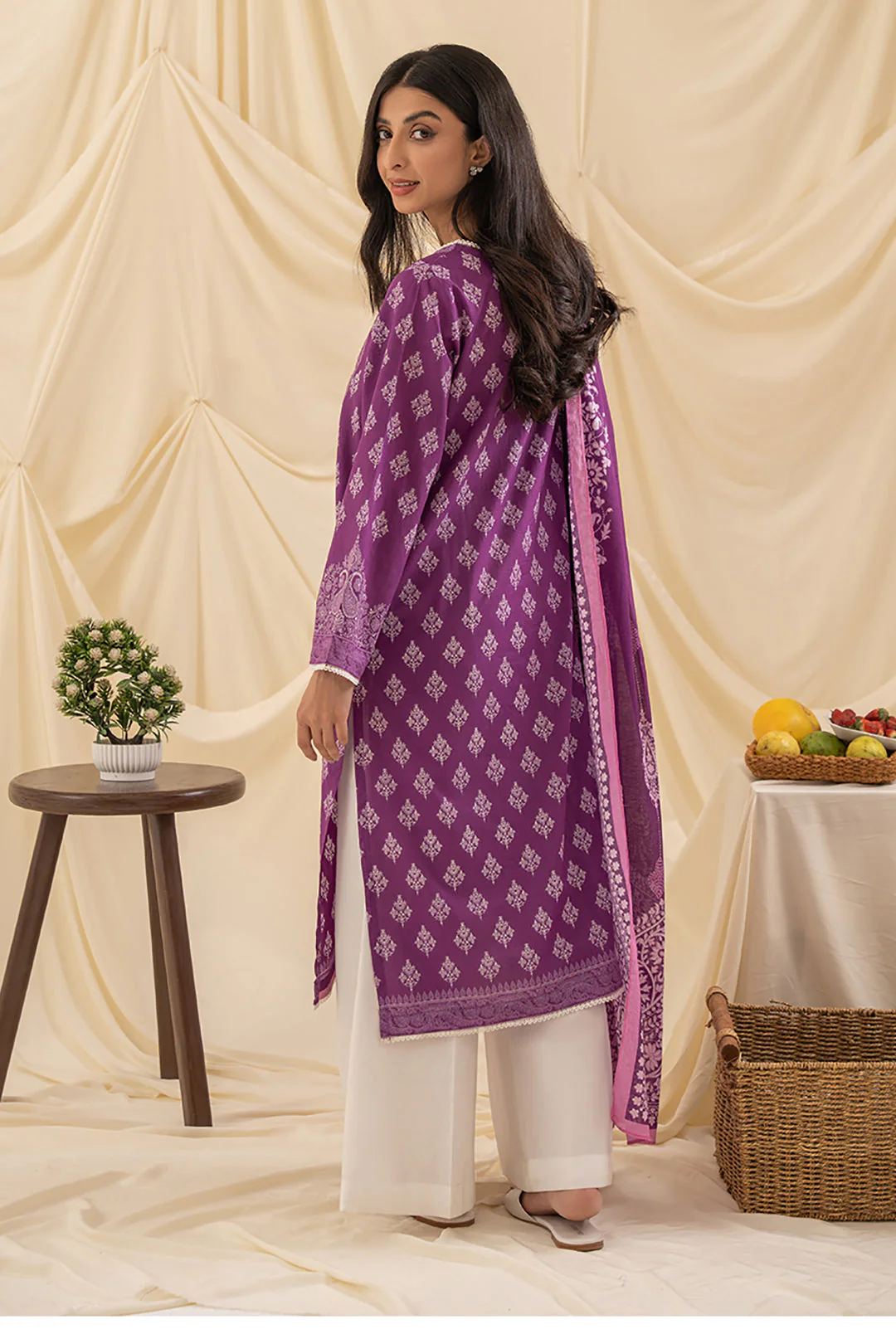 Embroidered Kurta Dupatta - 1710 - Image 5