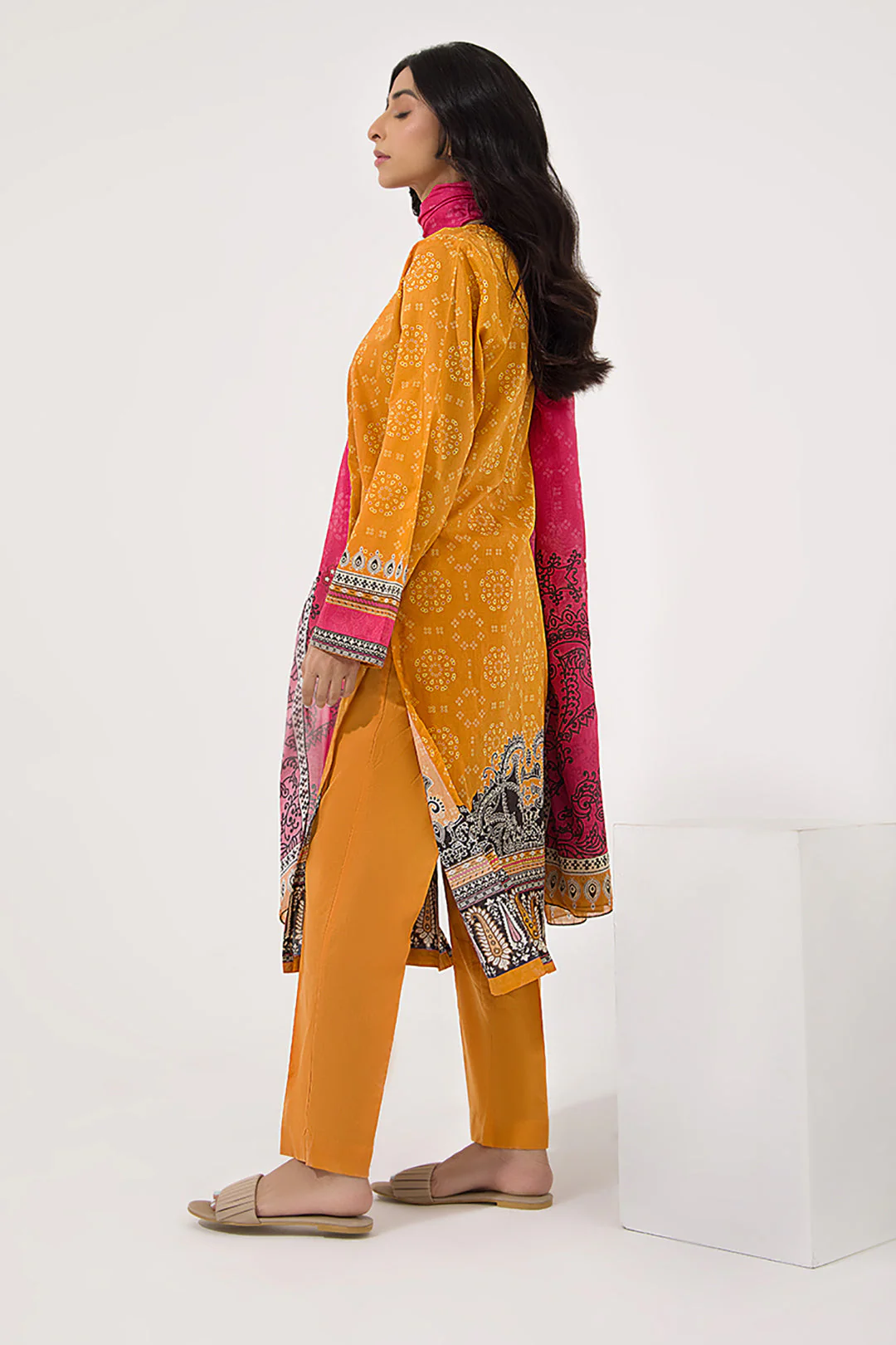 Embroidered Kurta Dupatta Trouser - 0825 - Image 3