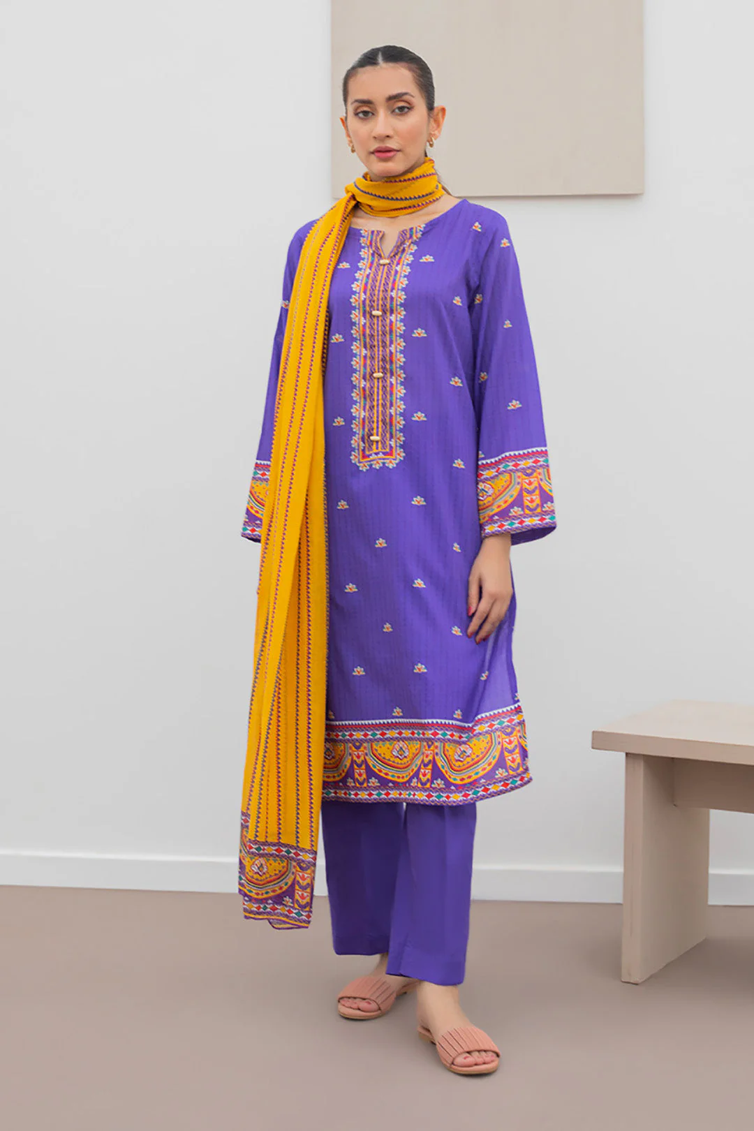 Kurta Dupatta Trouser - 1078 - Image 2