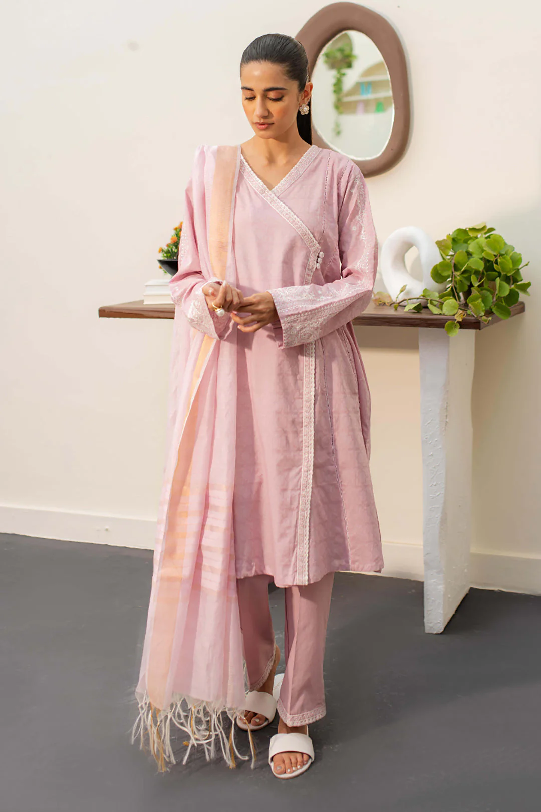 Embroidered Kurta Dupatta Trouser - 1252 - Image 2