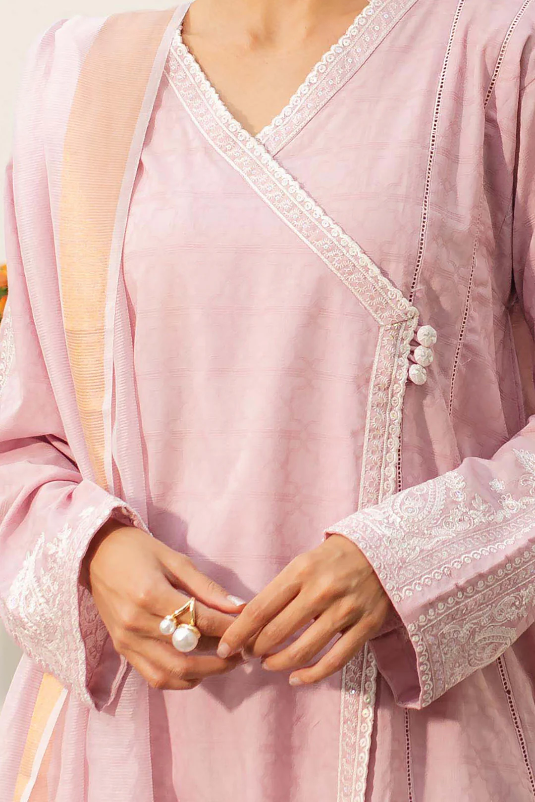 Embroidered Kurta Dupatta Trouser - 1252 - Image 4