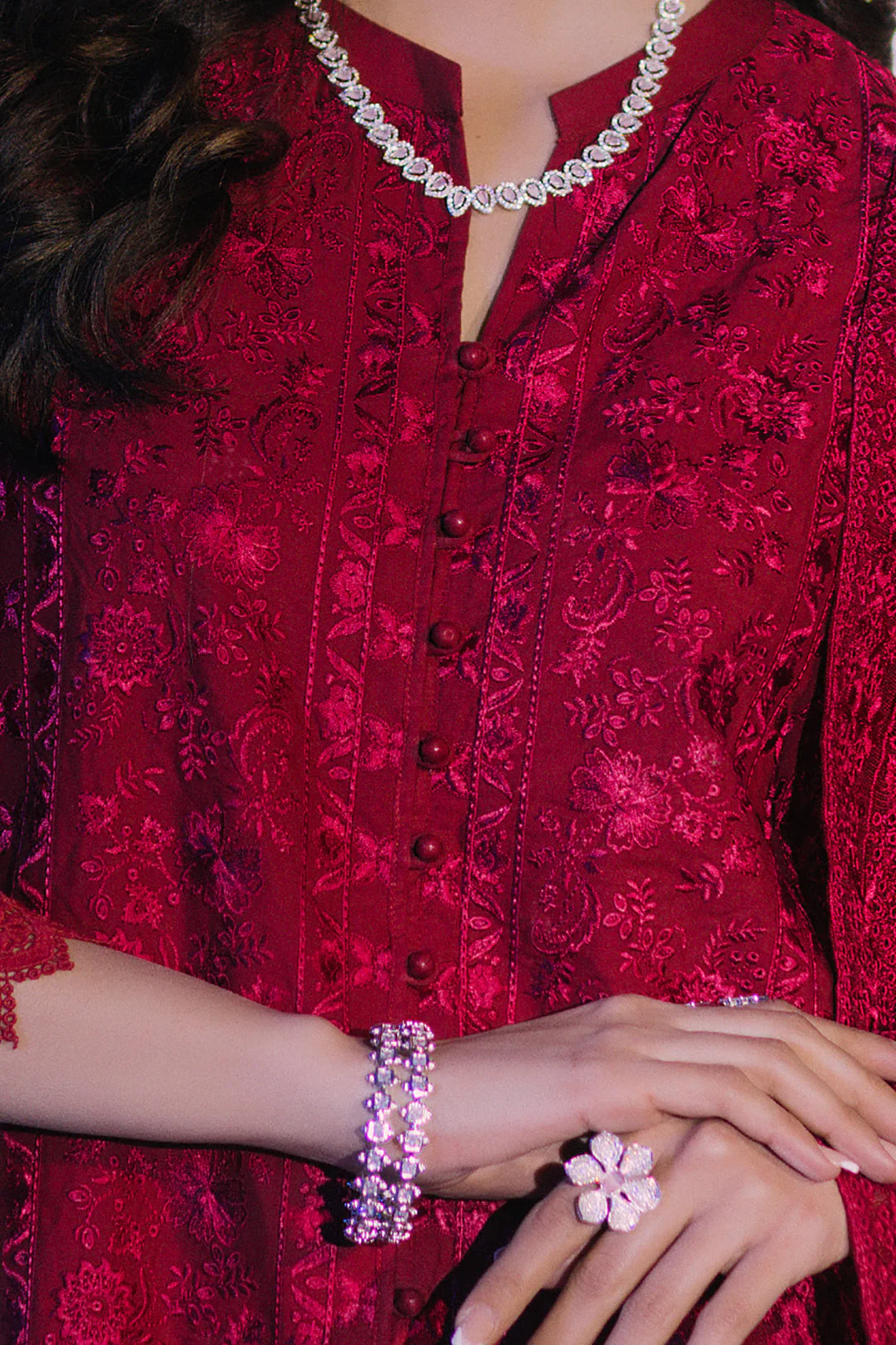 Embroidered Kurta Dupatta Trouser - 3225 - Image 2