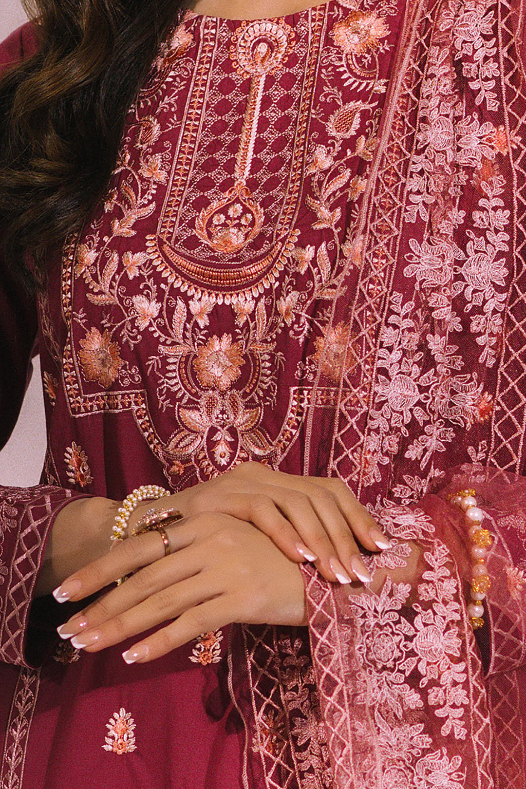 Embroidered Kurta Dupatta Trouser - 3232 - Image 2