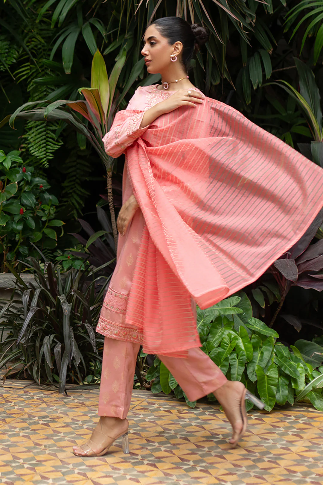 Embroidered Kurta Dupatta Trouser - 3260 - Image 5