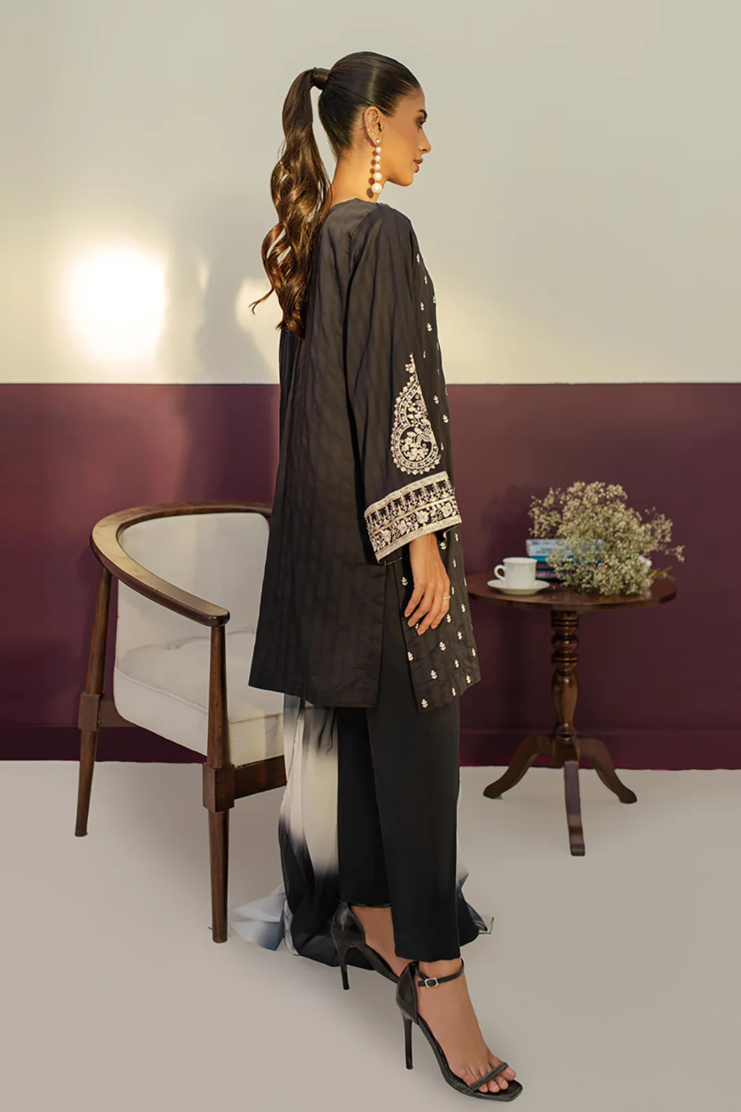 Embroidered Kurta Dupatta Trouser - 3268 - Image 5
