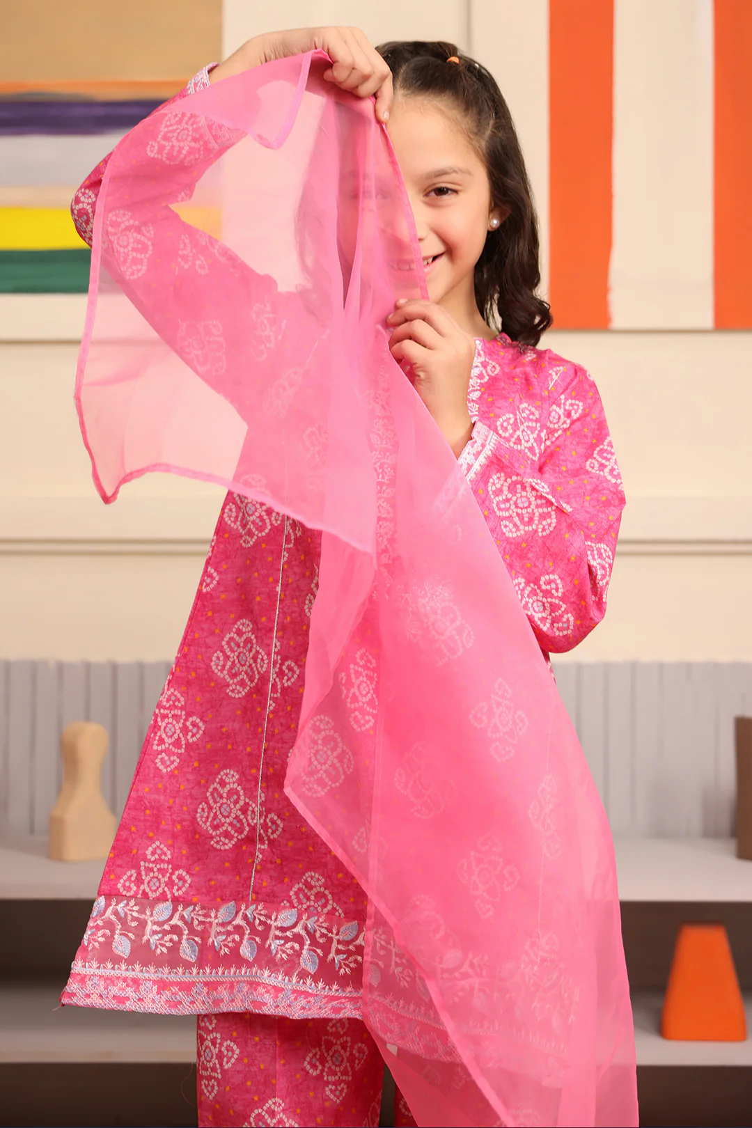 Embroidered Kurta Dupatta Trouser - 3684 - Image 6