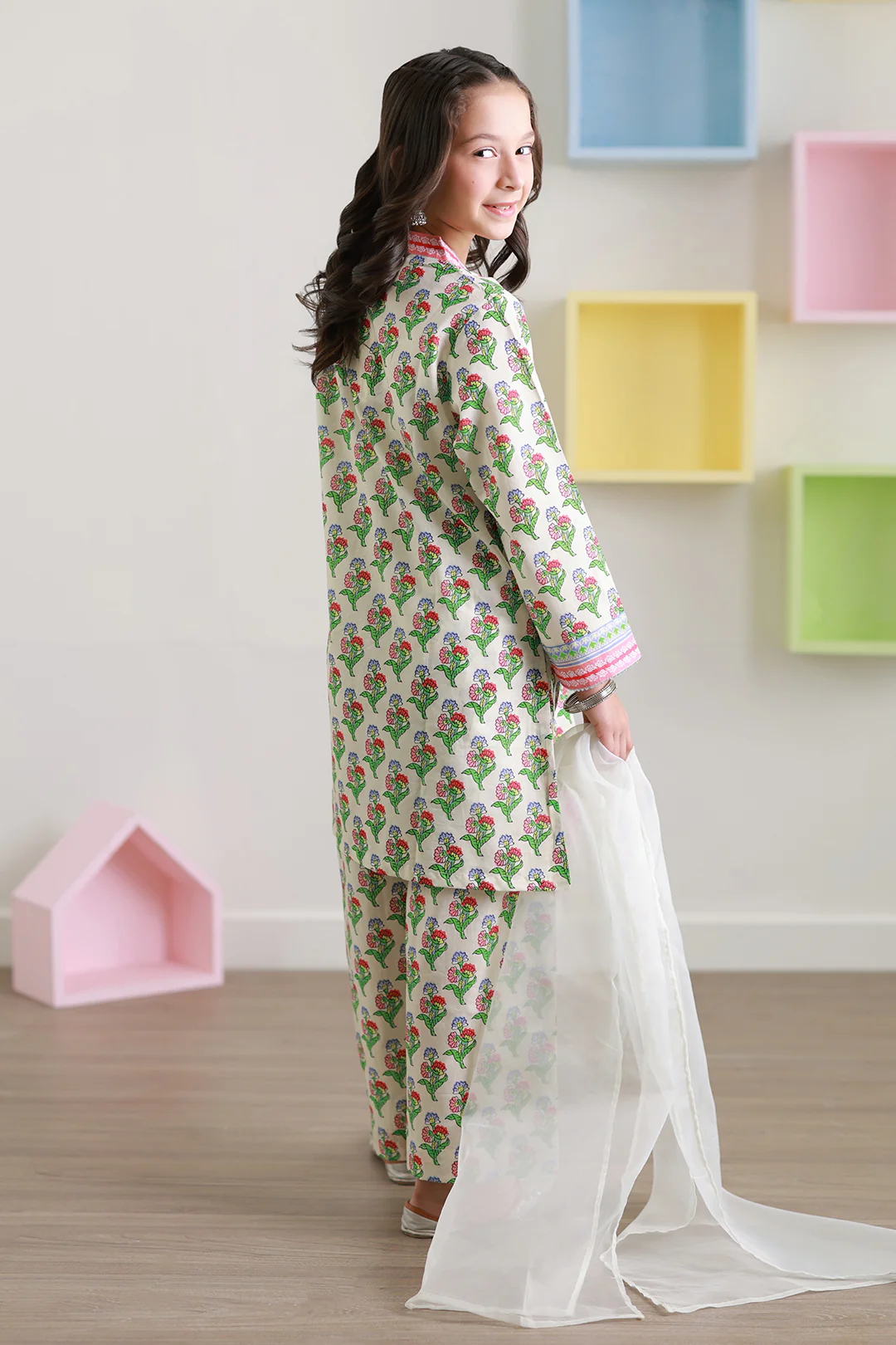Embroidered Kurta Dupatta Trouser - 3410 - Image 5