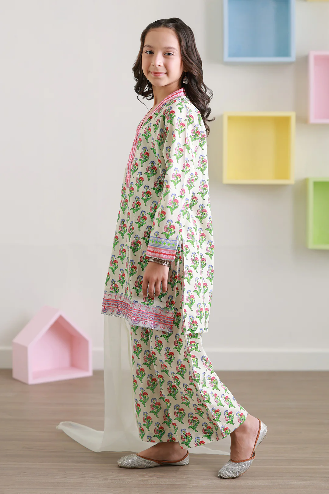 Embroidered Kurta Dupatta Trouser - 3410 - Image 6