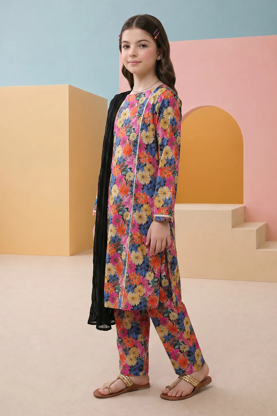Kurta Dupatta Trouser - 3423 - Image 2