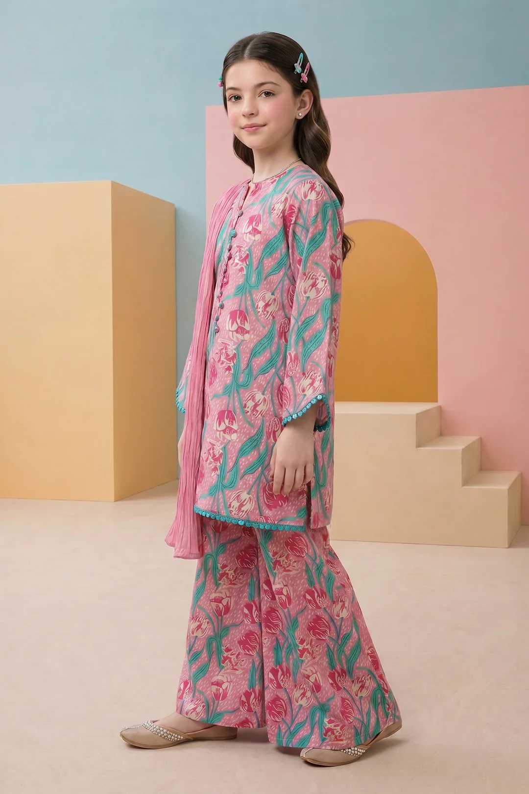 Kurta Dupatta Trouser - 3480 - Image 5