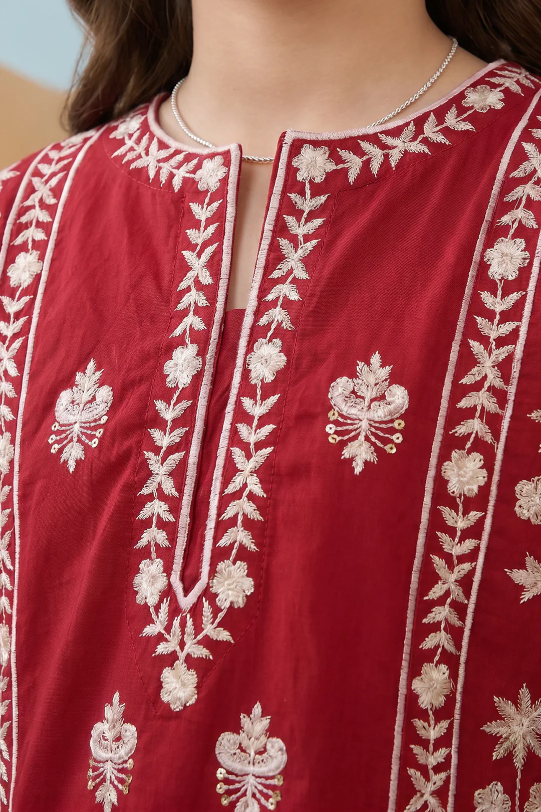 Embroidered Kurta Dupatta Trouser - 3486 - Image 3