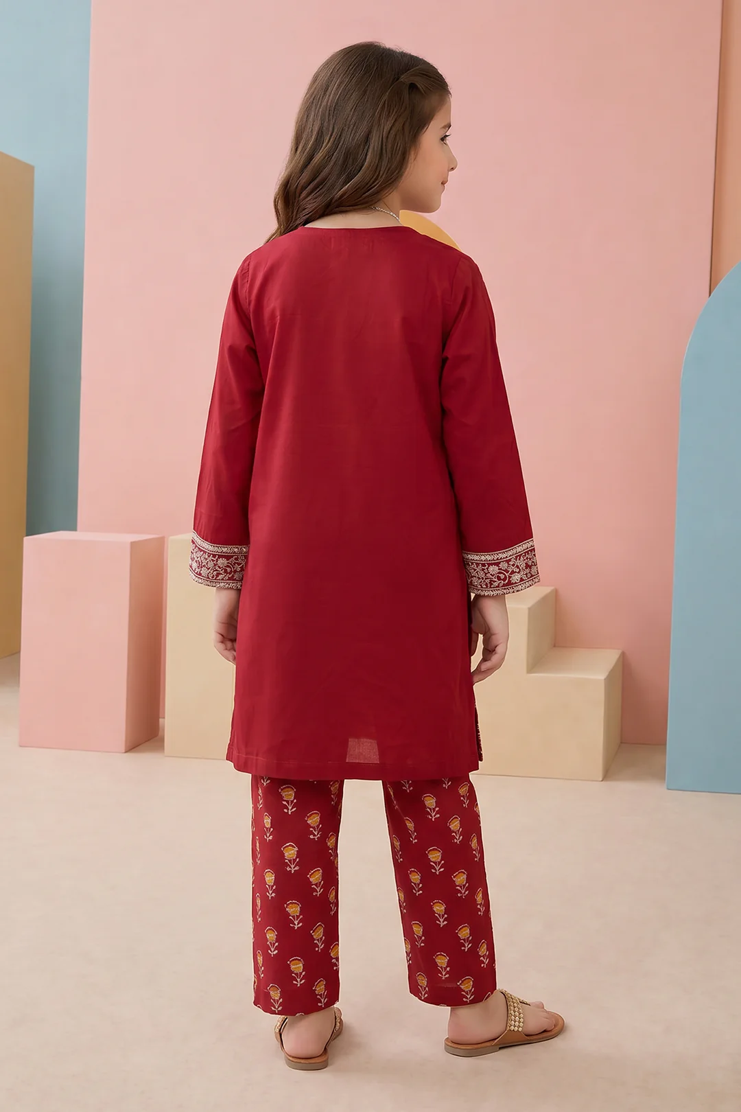 Embroidered Kurta Dupatta Trouser - 3486 - Image 5
