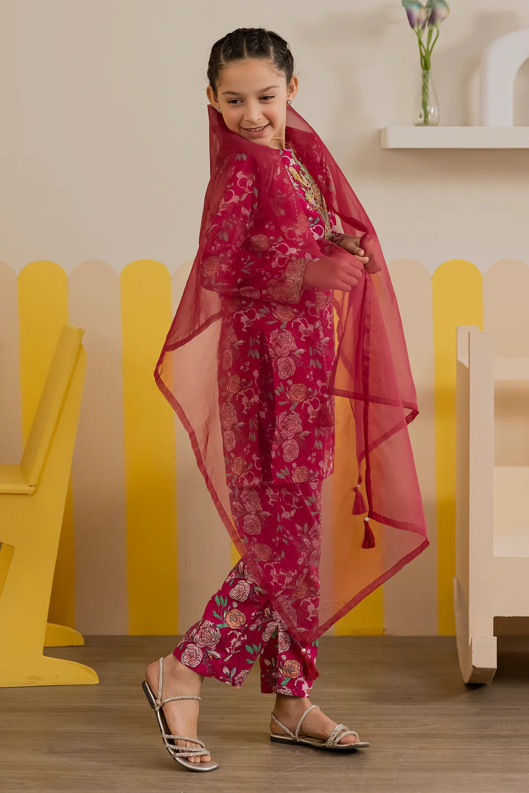 Embroidered Kurta Dupatta Trouser - 3424 - Image 5