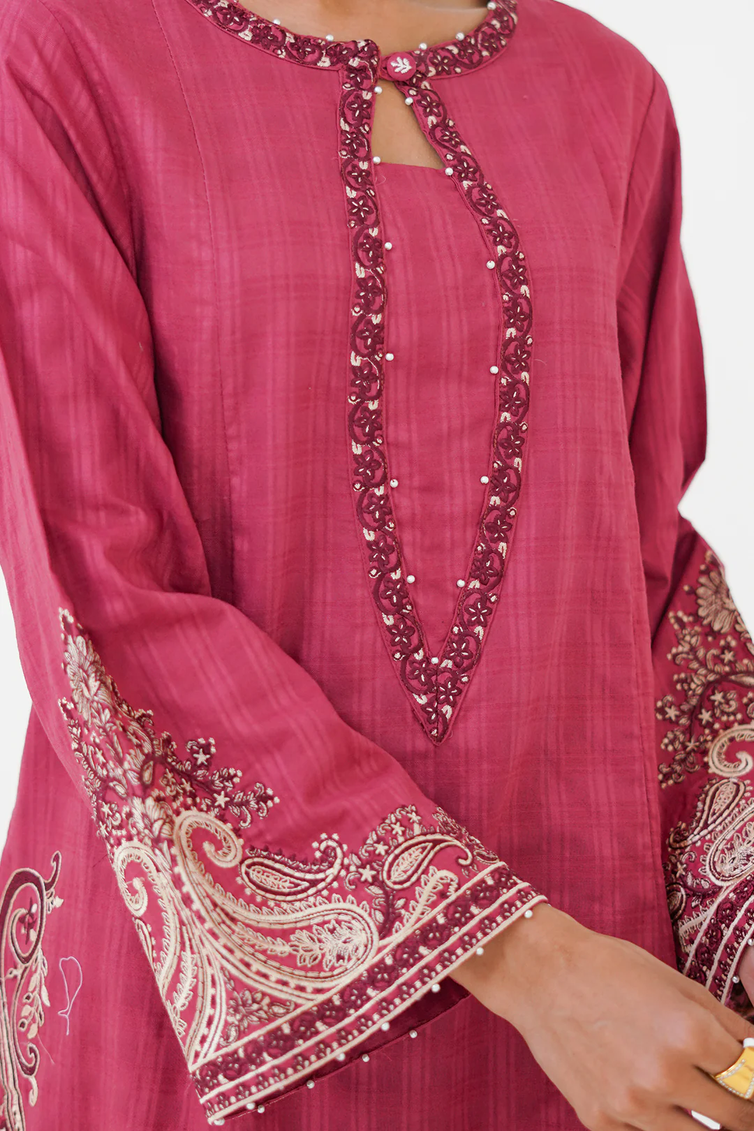 Embroidered Kurta Dupatta Trouser - 1262 - Image 4