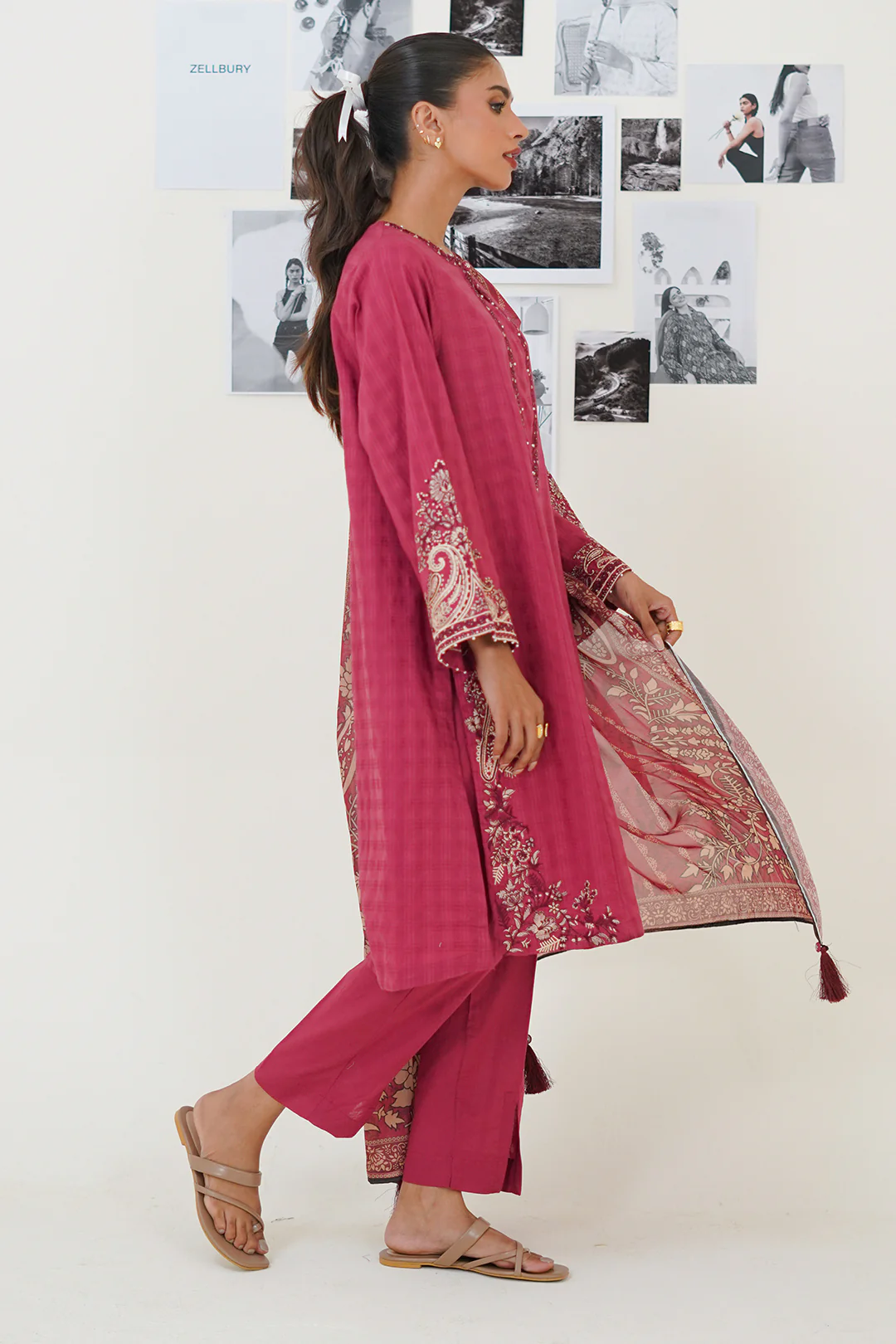 Embroidered Kurta Dupatta Trouser - 1262 - Image 5