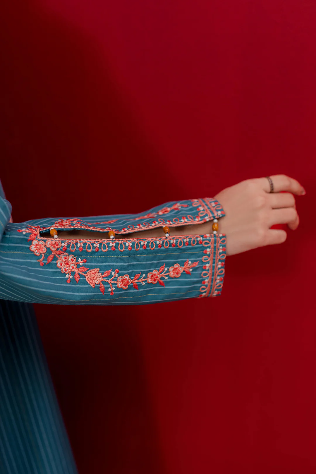 Embroidered Kurta Dupatta Trouser - 1265 - Image 5