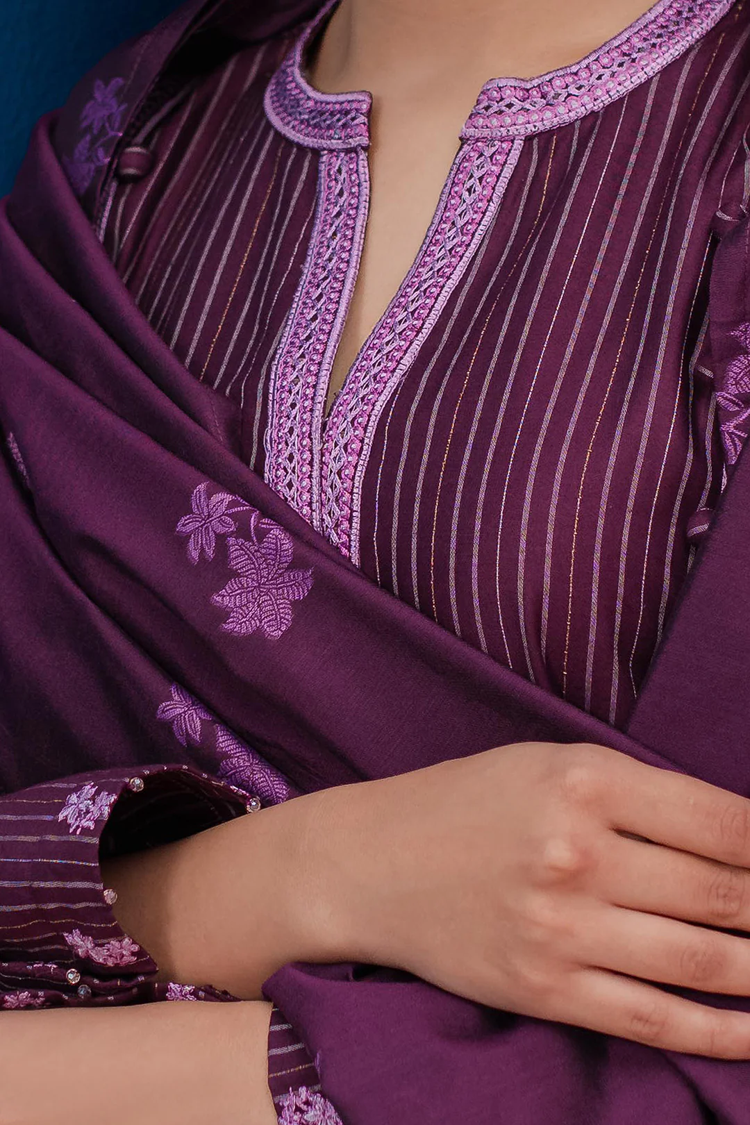 Embroidered Kurta Dupatta Trouser - 1278 - Image 4