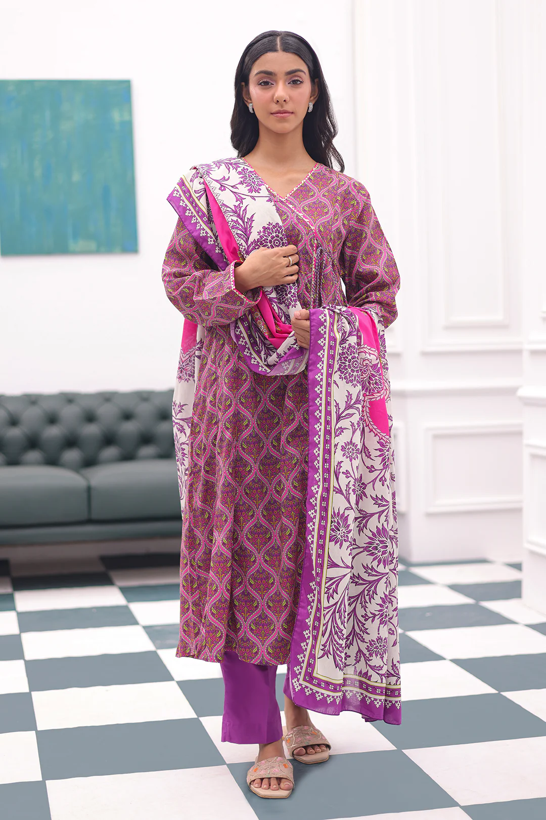 Kurta Dupatta Trouser - 2886 - Image 3