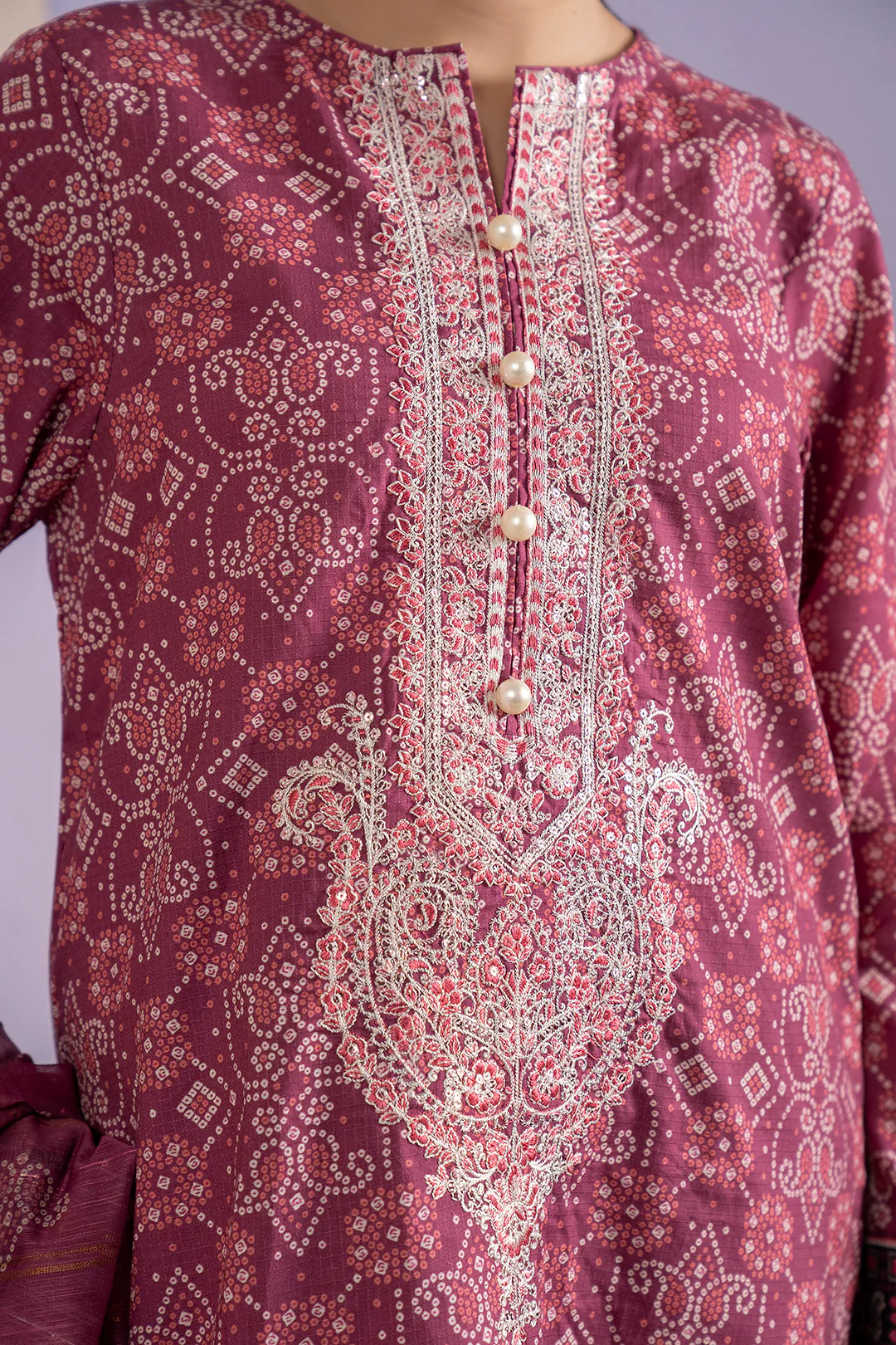 Embroidered Kurta Dupatta Trouser - 3286 - Image 3