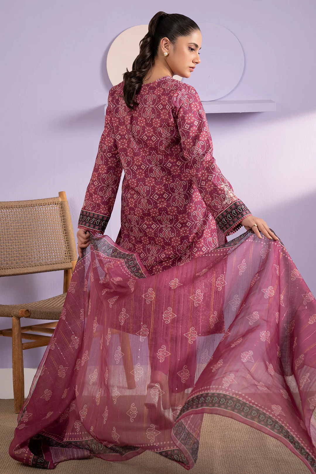 Embroidered Kurta Dupatta Trouser - 3286 - Image 5