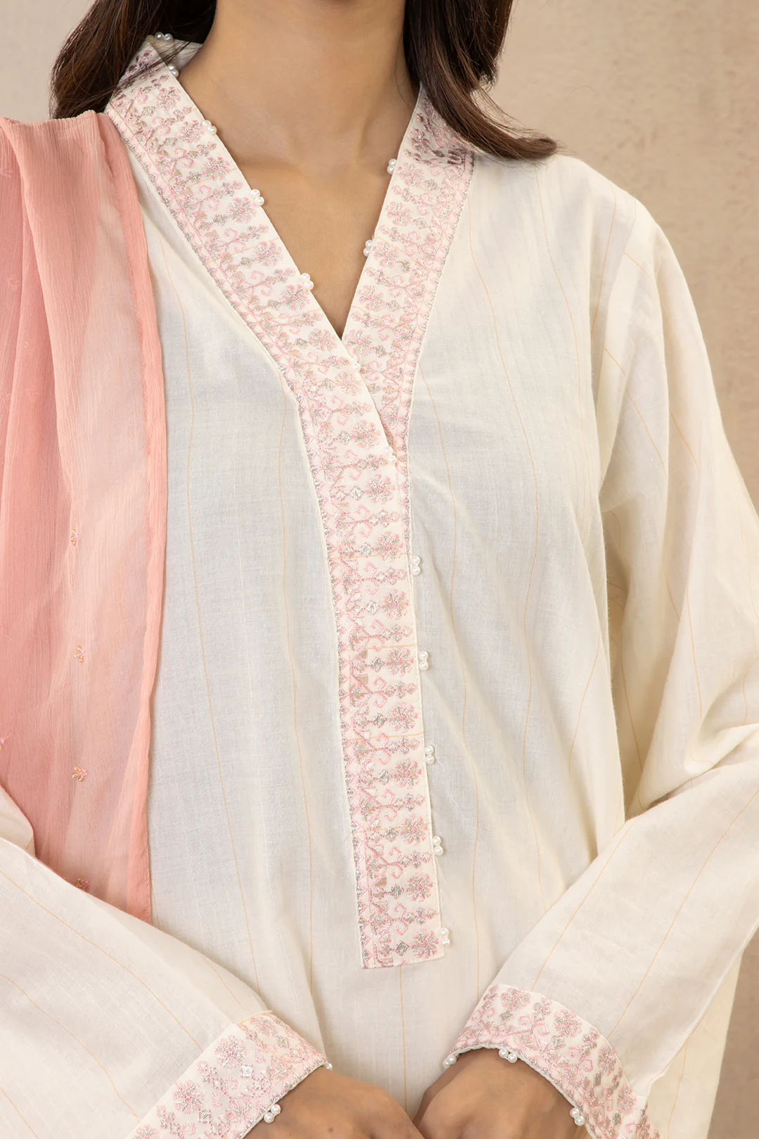 Embroidered Kurta Dupatta Trouser - 3333 - Image 3