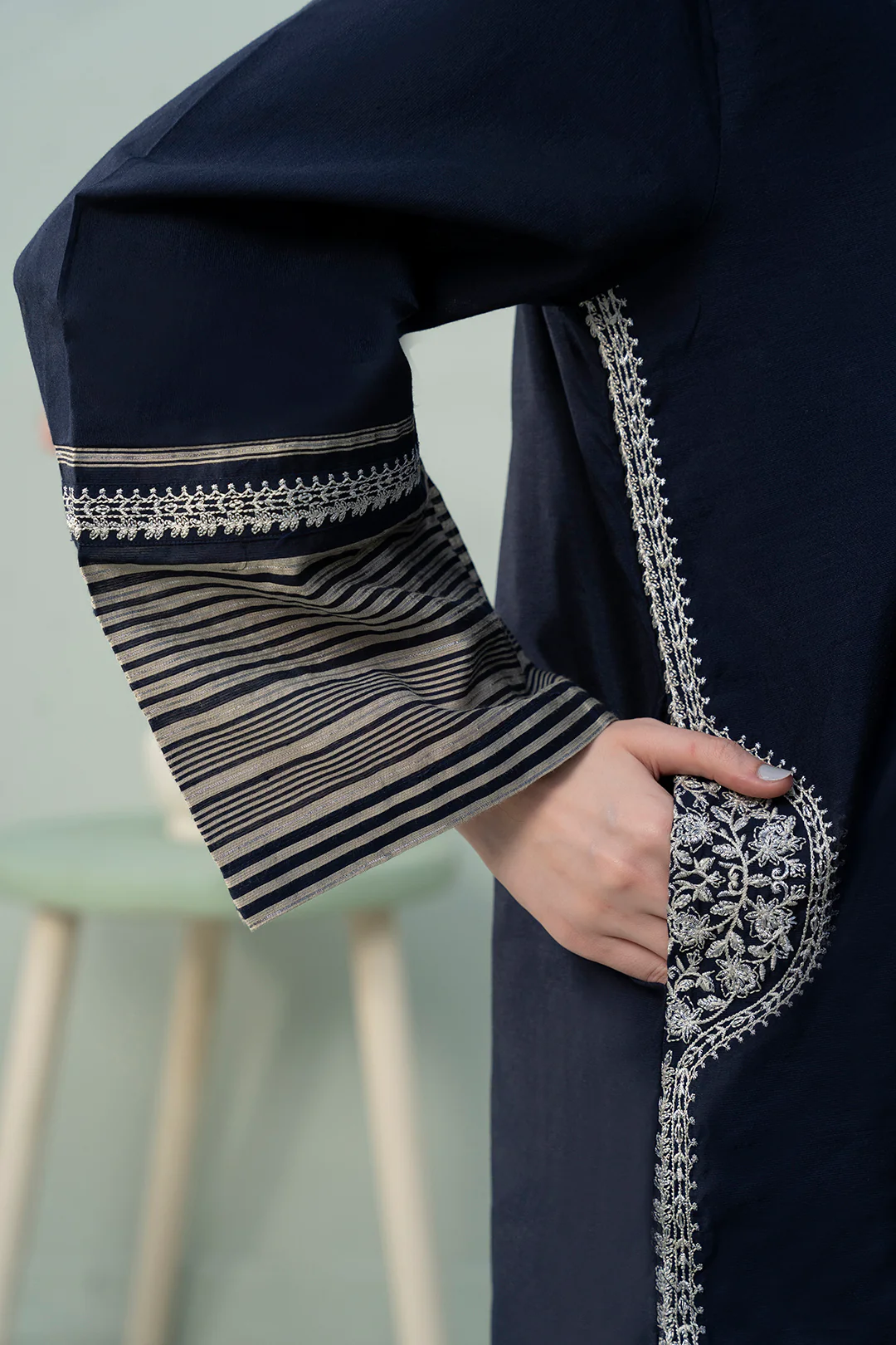 Embroidered Kurta Dupatta Trouser - 3338 - Image 6
