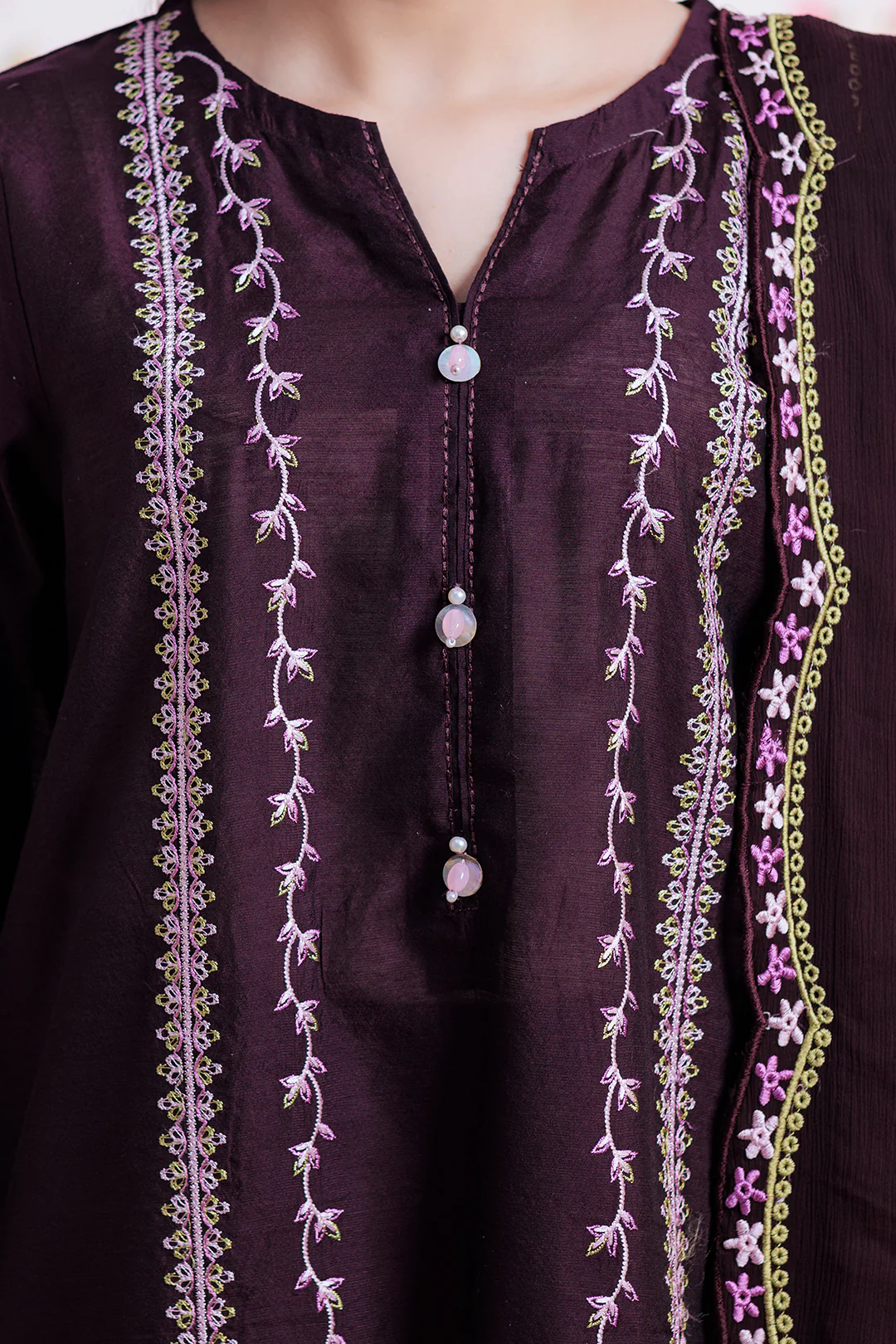 Embroidered Kurta Dupatta Trouser - 3343 - Image 5