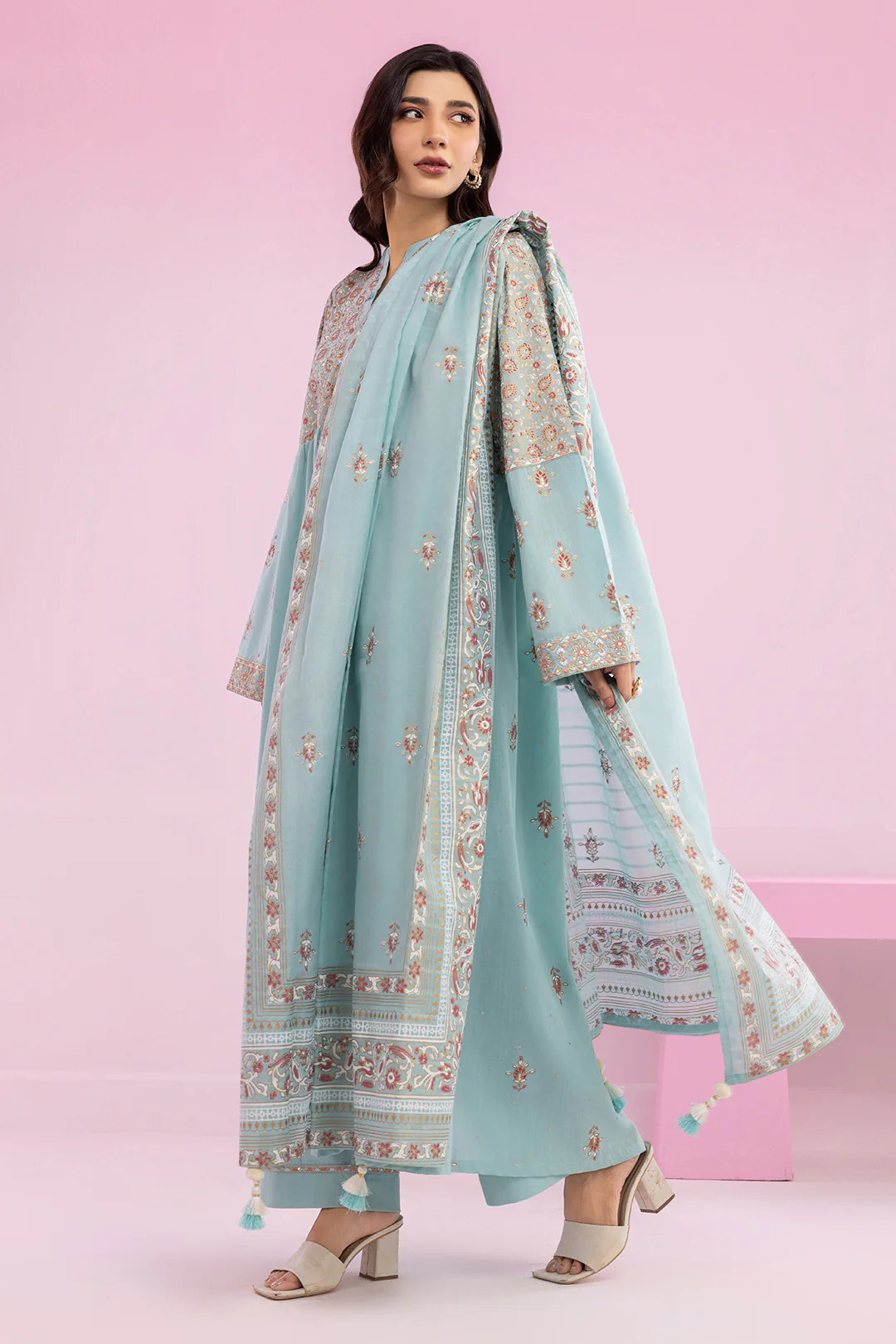Embroidered Kurta Dupatta Trouser - 2504 - Image 7