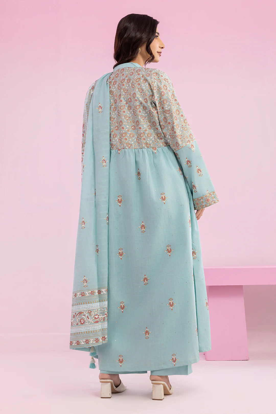 Embroidered Kurta Dupatta Trouser - 2504 - Image 8