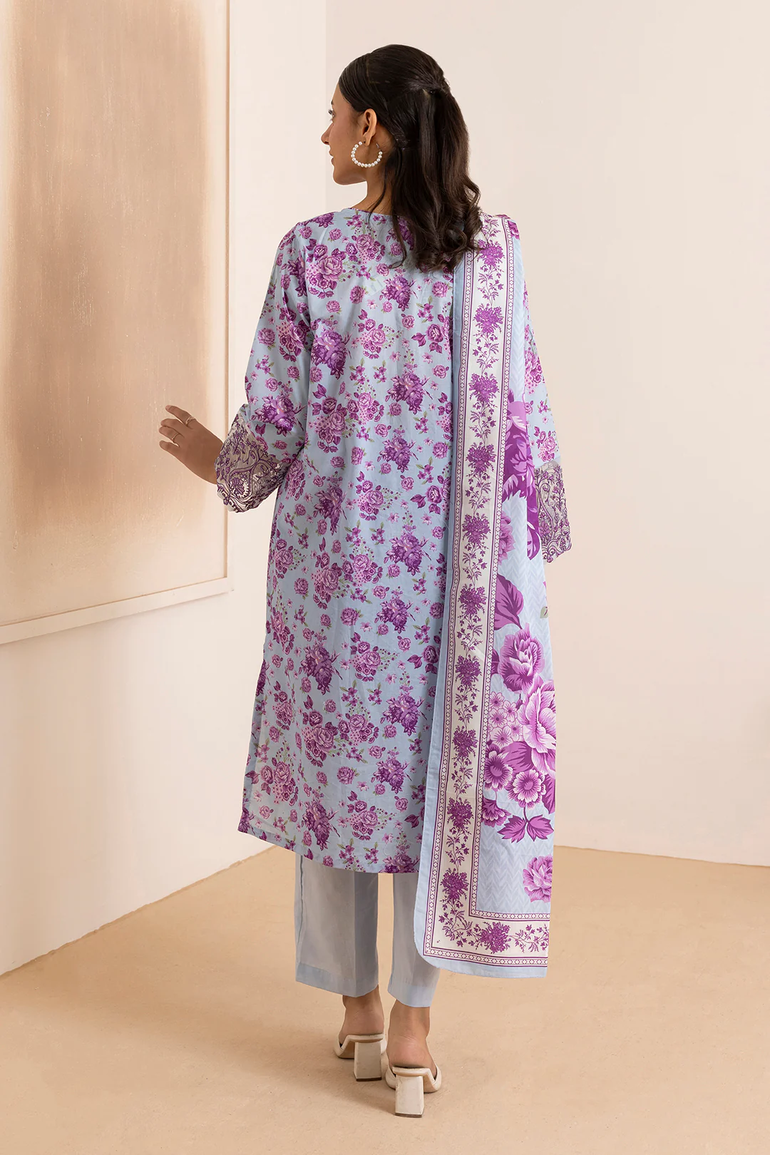 Embroidered Kurta Dupatta Trouser - 2633 - Image 7