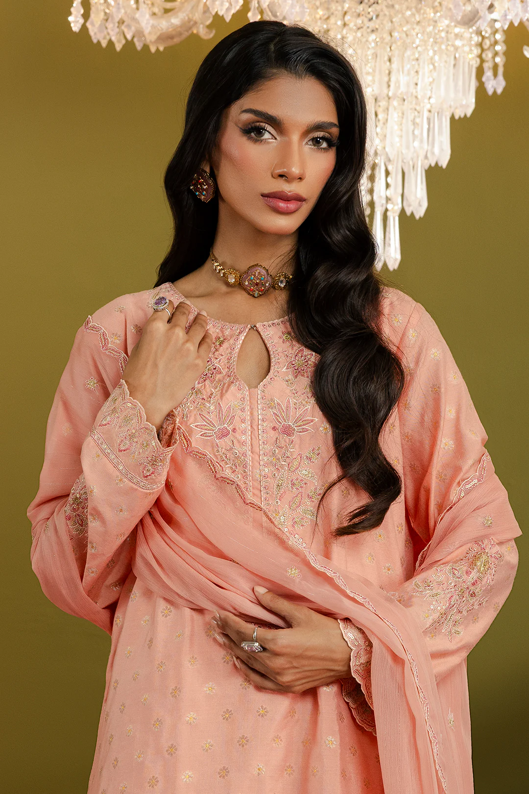 Kurta With Gharara & Dupatta - 0716 - Image 4