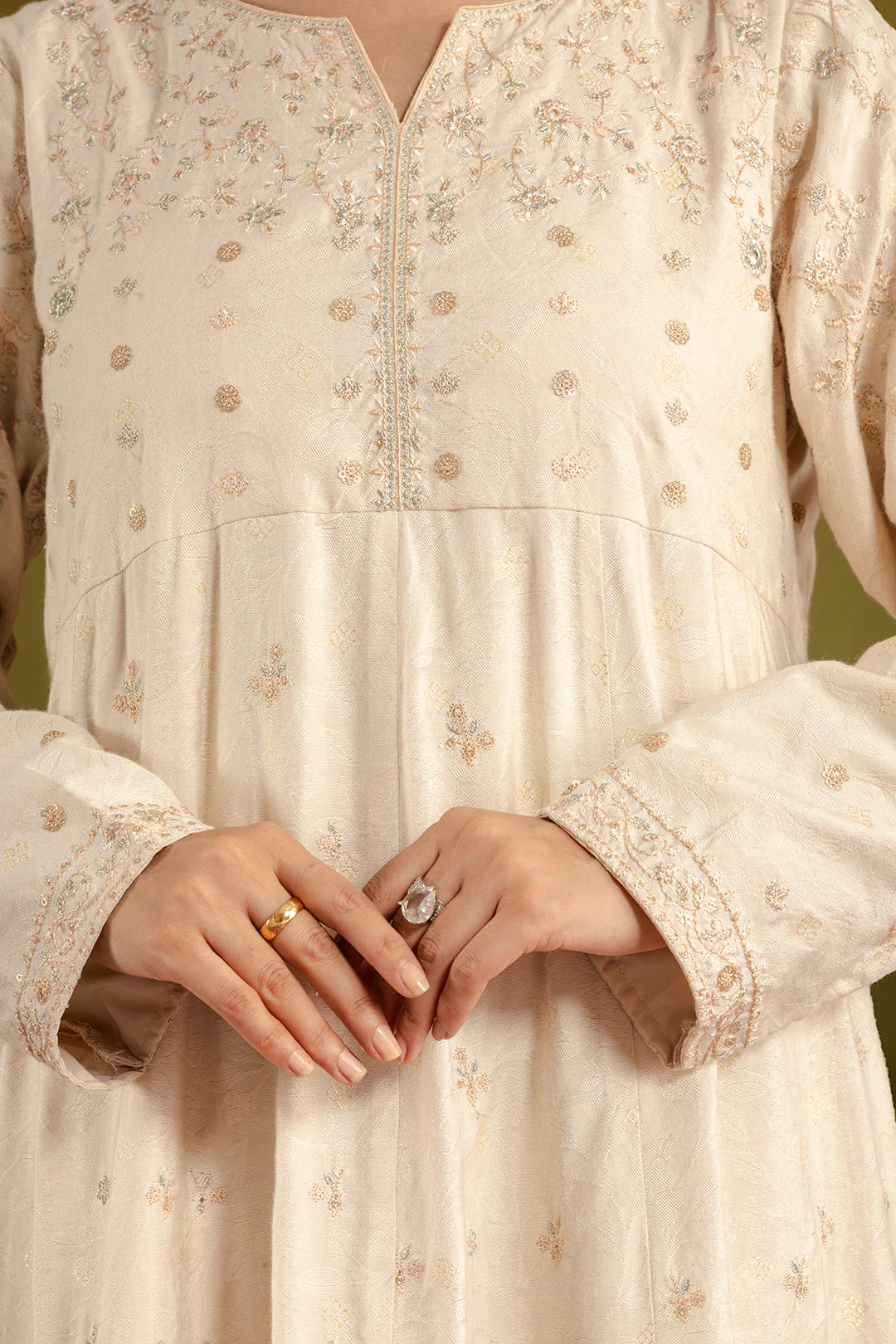 Frock With Dhaka Pajama & Dupatta - 0718 - Image 15