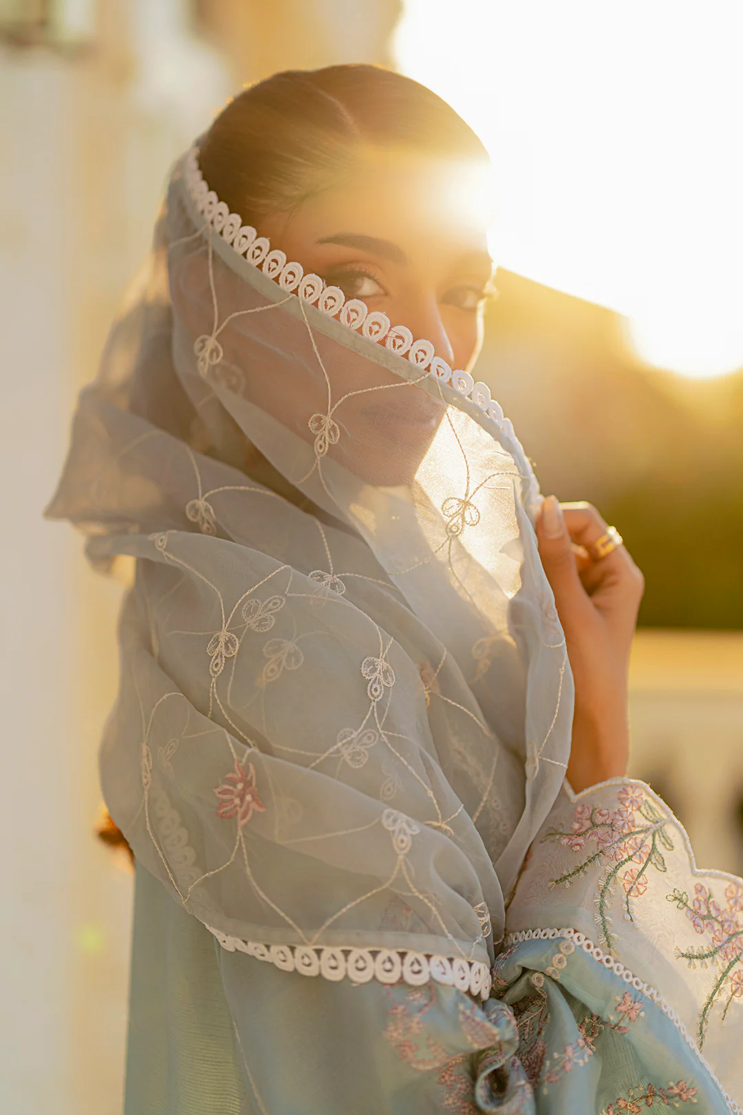 Embroidered Kurta Dupatta Trouser - 0739 - Image 14
