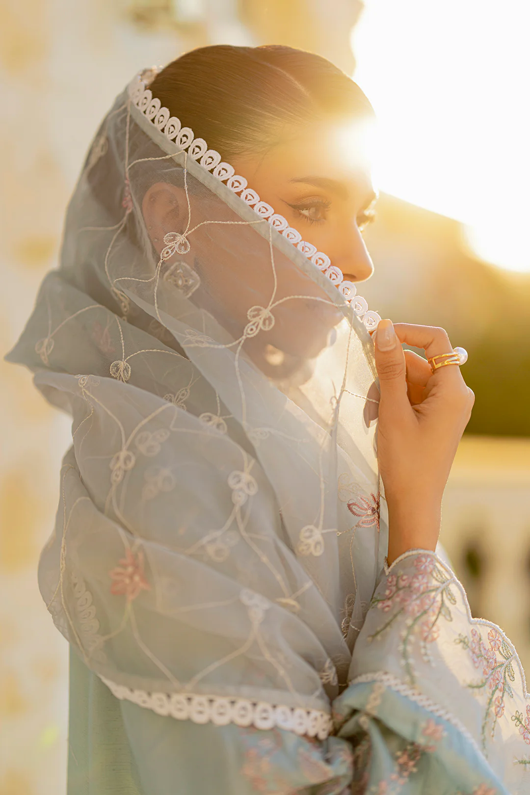 Embroidered Kurta Dupatta Trouser - 0739 - Image 16