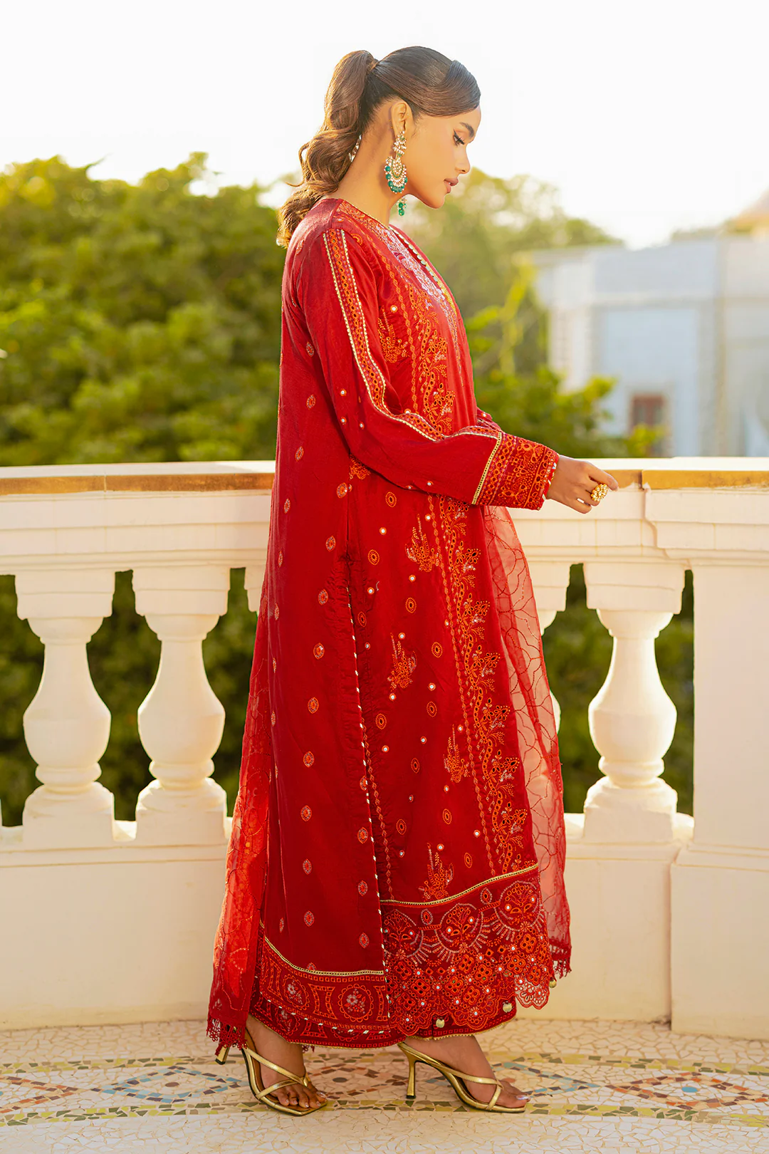 Embroidered Kurta Dupatta Trouser - 2740 - Image 6