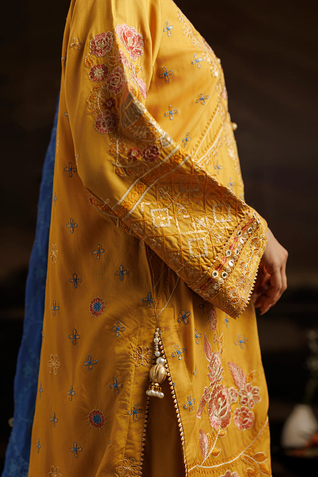 Embroidered Kurta Dupatta Trouser - 0760 - Image 11