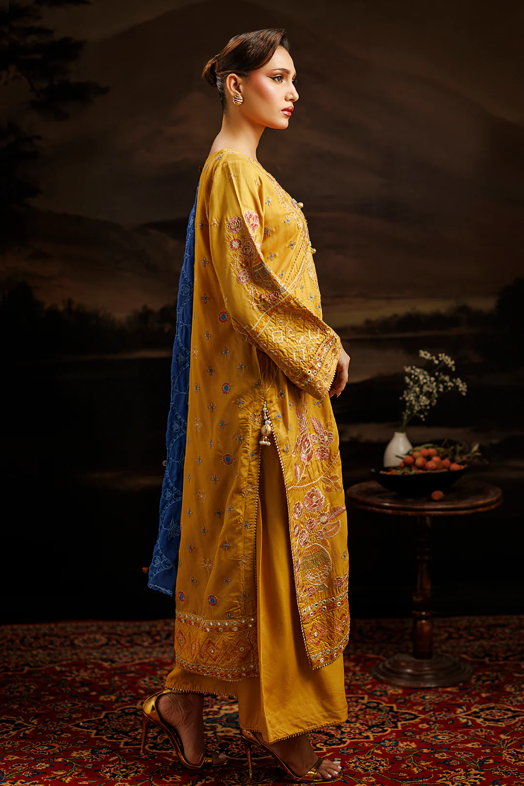 Embroidered Kurta Dupatta Trouser - 0760 - Image 13