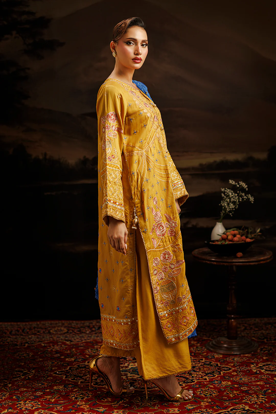 Embroidered Kurta Dupatta Trouser - 0760 - Image 9