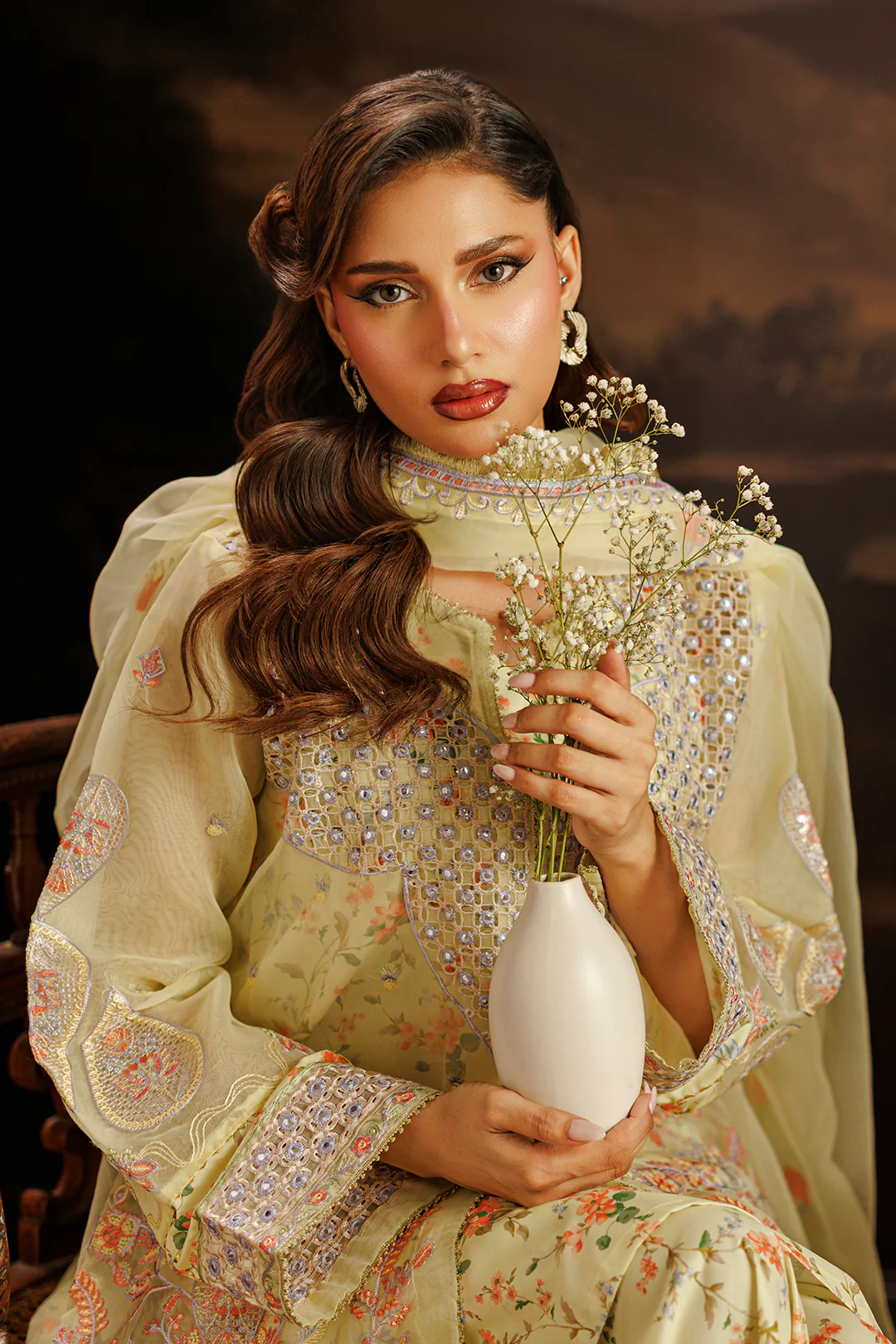 Embroidered Kurta Dupatta Trouser - 0770 - Image 10