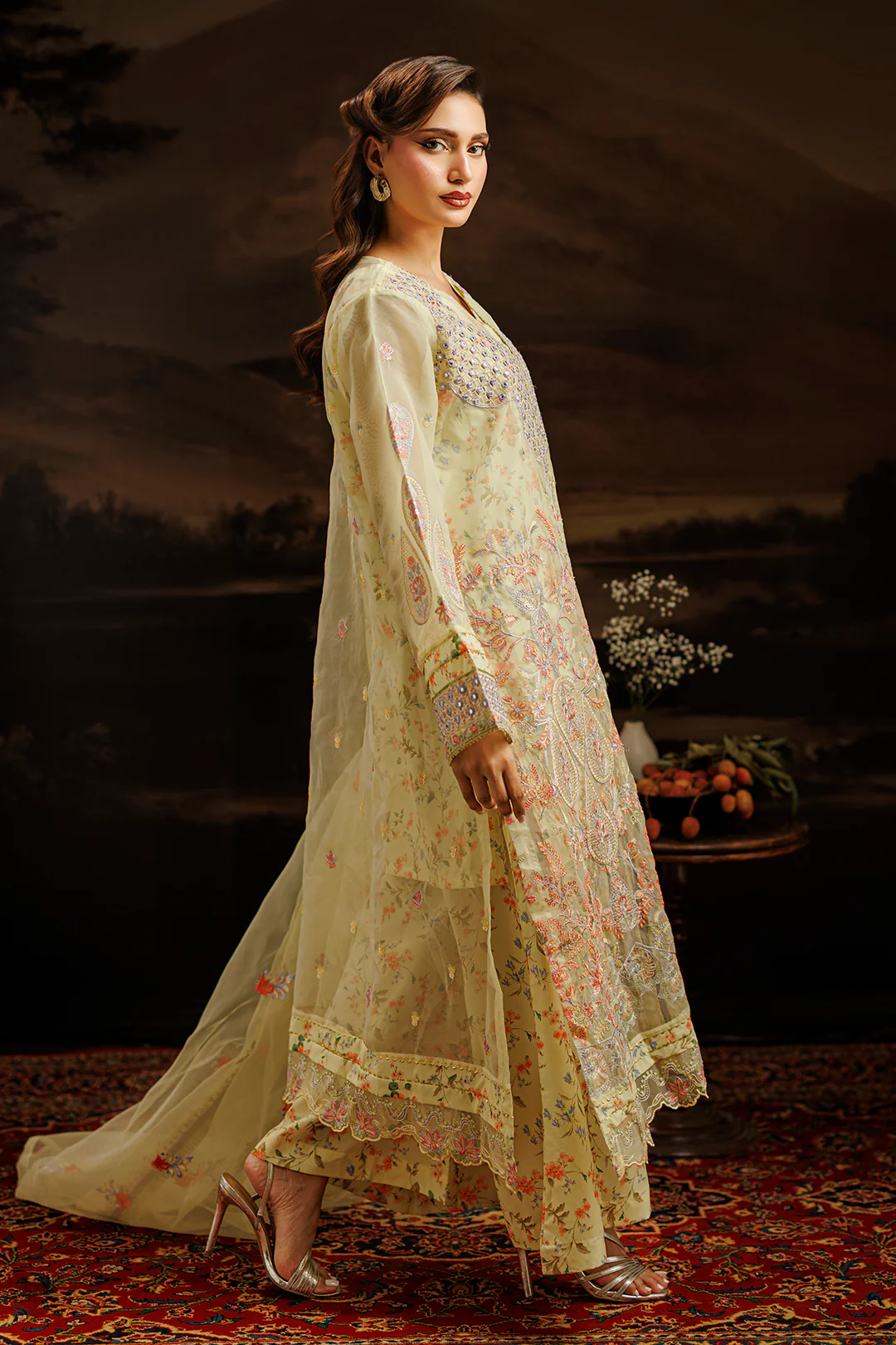 Embroidered Kurta Dupatta Trouser - 0770 - Image 9